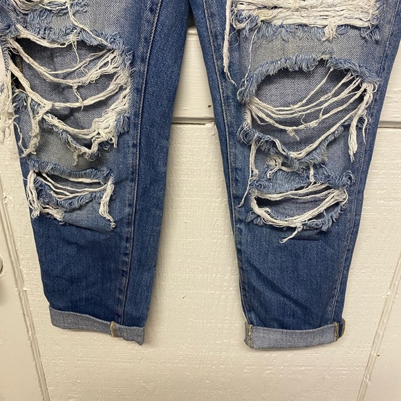 Kancan Ankle Ultra High Rise Taper Denim Jeans distressed Size 26 - Picture 4 of 10